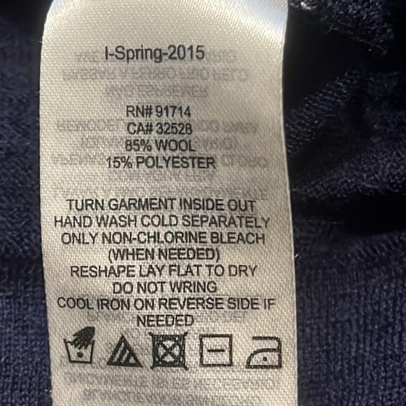 Armani Exchange wool blue knit blend button down sweater Sz XXS - Picture 9 of 9